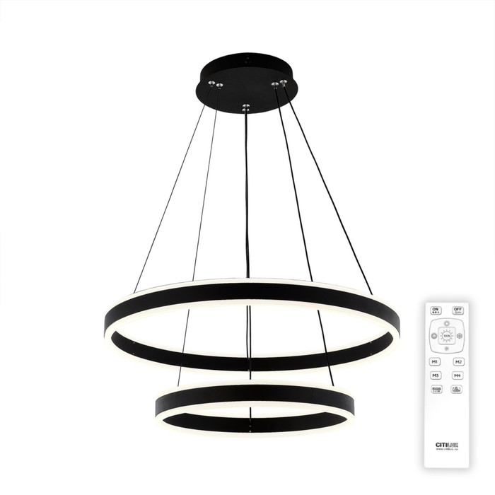 

Светильник накладной Citilux «Дуэт» CL719641, 60х60х17 см, 2х54Вт, LED, цвет черный