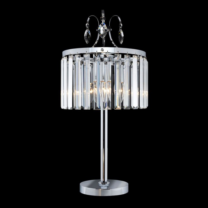 Лампа настольная декоративная Citilux «Инга» CL335831 27х27х56 см, 3х60Вт, E14, цвет серый