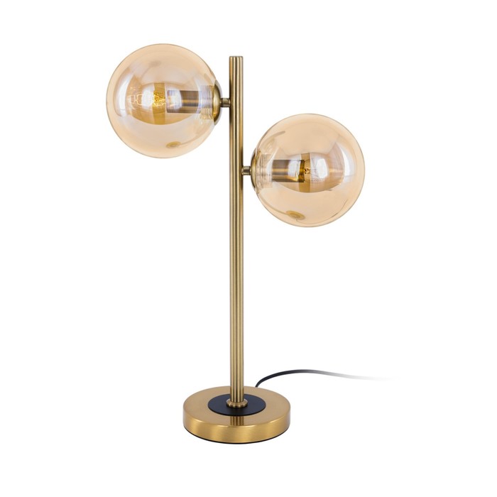 Лампа настольная декоративная Citilux «Лорен» CL146823 15х52 см, 2х40Вт, E14, цвет коричневый