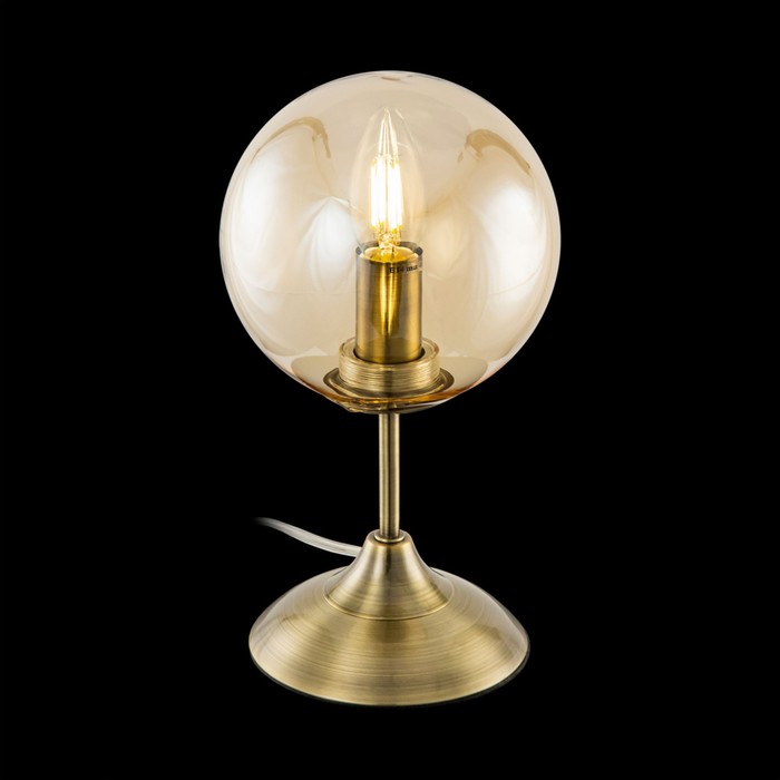 Лампа настольная декоративная Citilux «Томми» CL102813 15х15х28 см, 1х40Вт, E14, цвет коричневый