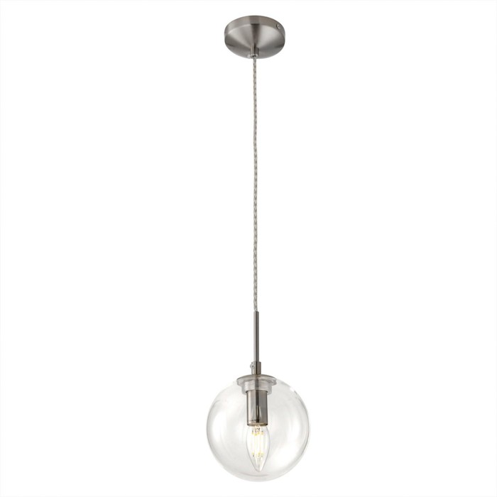 Светильник подвесной Citilux «Томми» CL102011, 15х15х21 см, 1х40Вт, E14, цвет серый