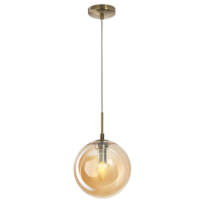 Светильник подвесной Citilux «Томми» CL102623, 20х20х34 см, 1х40Вт, E14, цвет коричневый