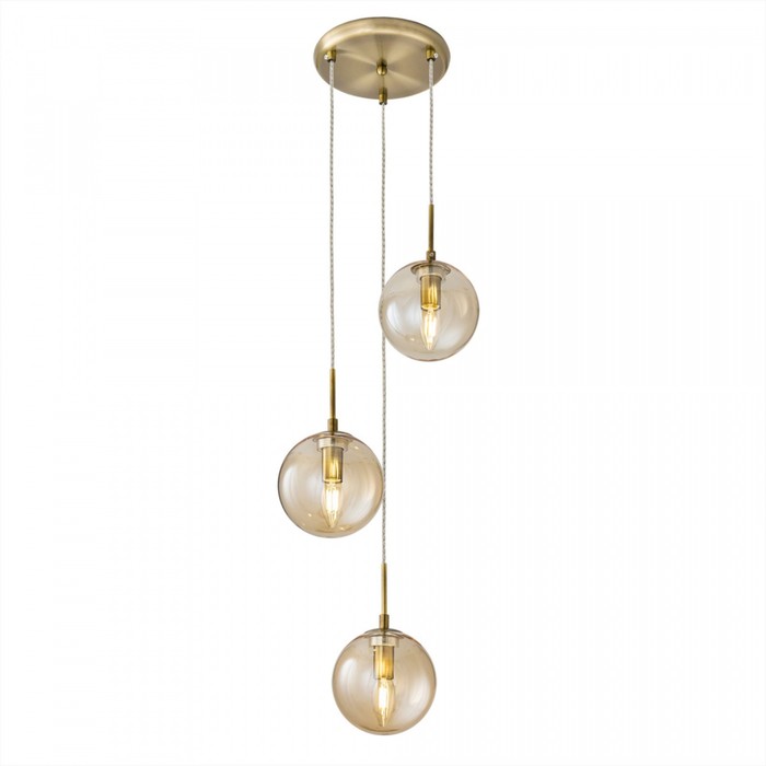 

Светильник подвесной Citilux «Томми» CL102033, 33х33х35 см, 3х40Вт, E14, цвет коричневый