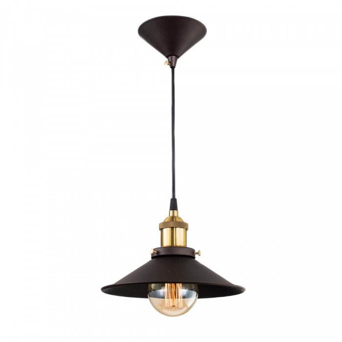 Светильник подвесной Citilux «Эдисон» CL450101, 22,5х22,5х22 см, 1х100Вт, E27, цвет коричневый