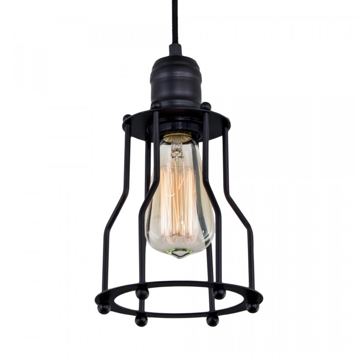 

Светильник подвесной Citilux «Эдисон» CL450201, 15х15х30 см, 1х60Вт, E27, цвет черный