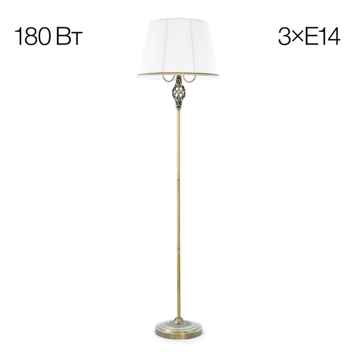 

Торшер Citilux «Вена» CL402930, 42х42х164 см, 3х60Вт, E27, цвет коричневый