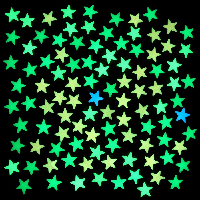Набор светящегося декора Звезды цветные микс