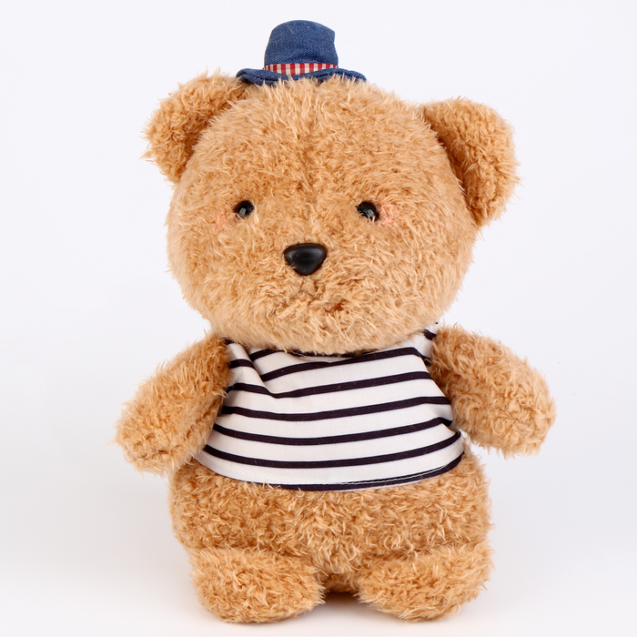 Мягкая игрушка Медвежонок в шляпке, 22 см, цвет бежевый мягкая игрушка кукла мини в передничке и шляпке