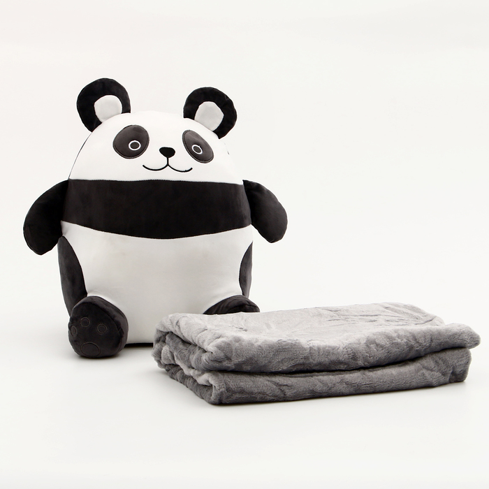 Мягкая игрушка «Панда» с пледом, 35 см мягкая игрушка с пледом панда