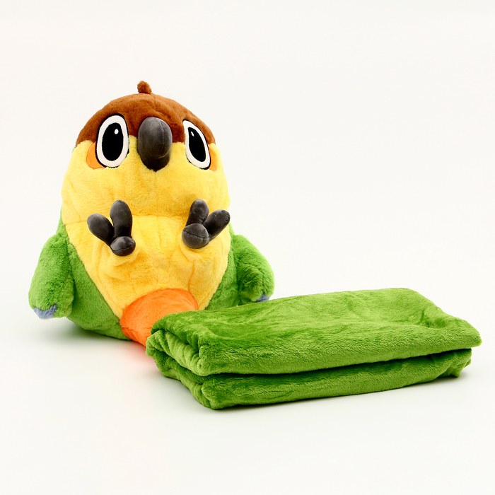 Мягкая игрушка «Попугай» с пледом, 40 см мягкая игрушка авокадо с пледом внутри 45 см