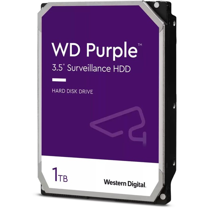 Жесткий диск WD SATA-III 1TB WD11PURZ Surveillance Purple (5400rpm) 64Mb 3.5 жесткий диск wd sata iii 18tb wd181purp surveillance purple pro 7200rpm 512mb 3 5