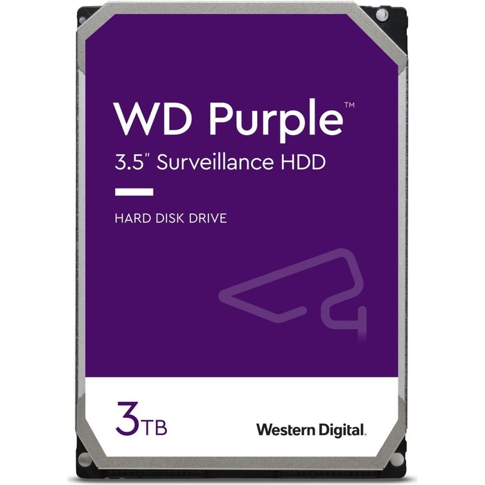 цена Жесткий диск WD SATA-III 3TB WD33PURZ Surveillance Purple (5400rpm) 64Mb 3.5
