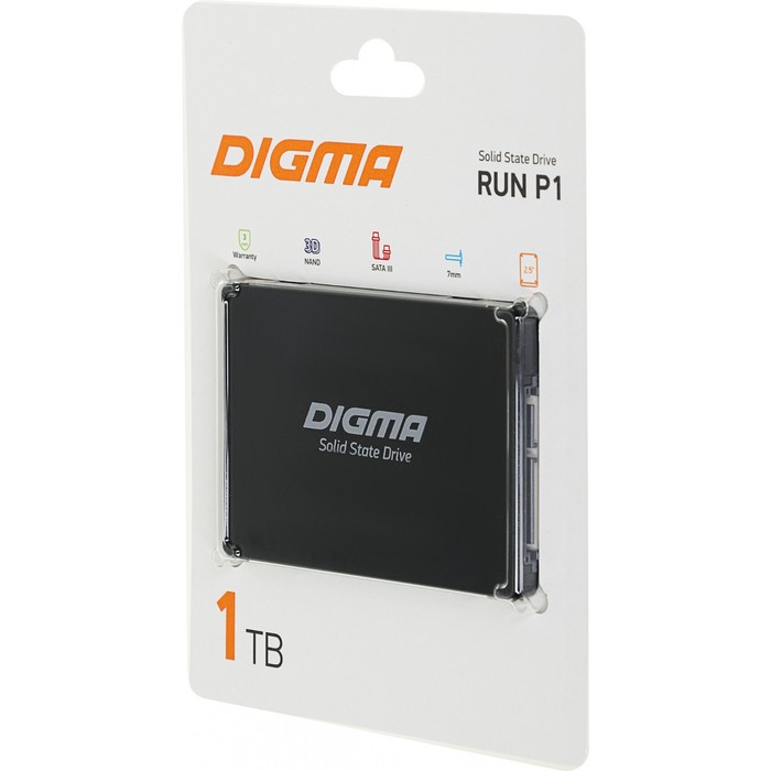 цена Накопитель SSD Digma SATA III 1TB DGSR2001TP13T Run P1 2.5