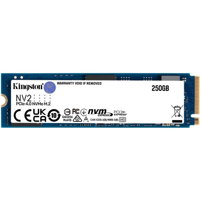 Накопитель SSD Kingston PCIe 4.0 x4 250GB SNV2S/250G NV2 M.2 2280 накопитель ssd kingston 2 0tb nv2 series snv2s 2000g