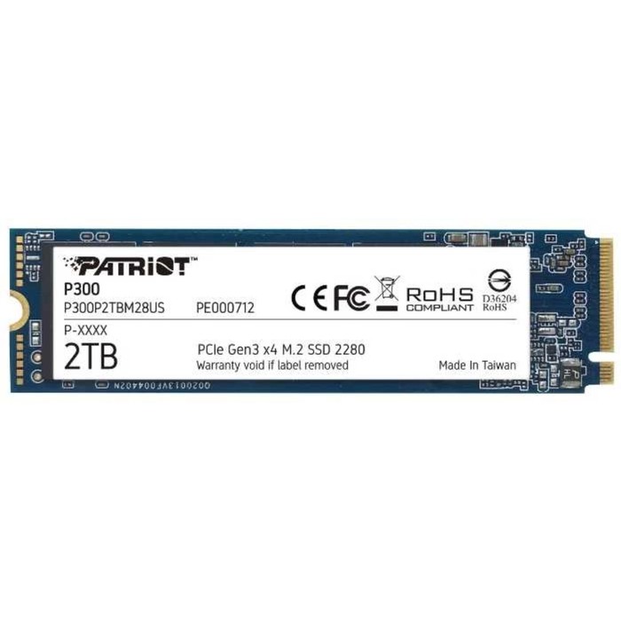 цена Накопитель SSD Patriot PCIe 3.0 x4 2TB P300P2TBM28 P300 M.2 2280