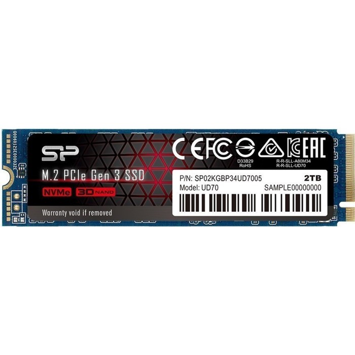

Накопитель SSD Silicon Power PCIe 3.0 x4 2TB SP02KGBP34UD7005 M-Series UD70 M.2 2280