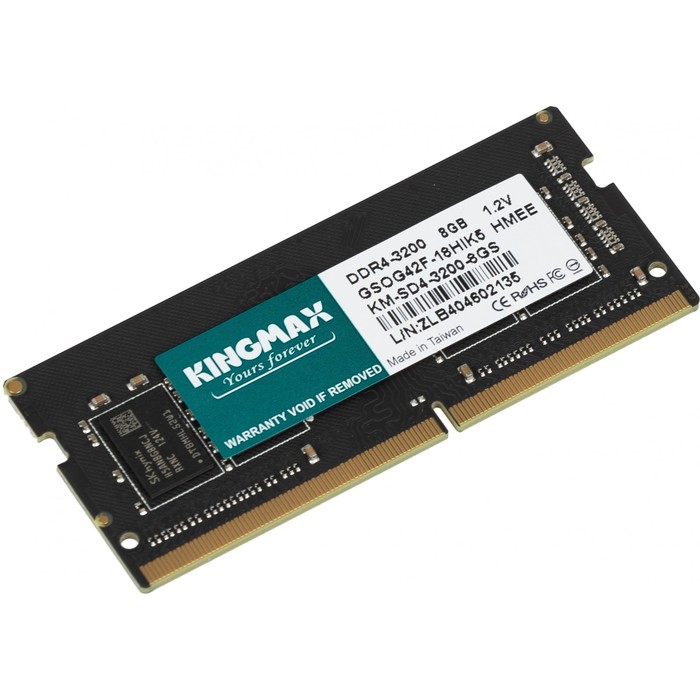 фото Память ddr4 8gb 3200mhz kingmax km-sd4-3200-8gs rtl pc4-25600 cl22 so-dimm 260-pin 1.2в dua 102936