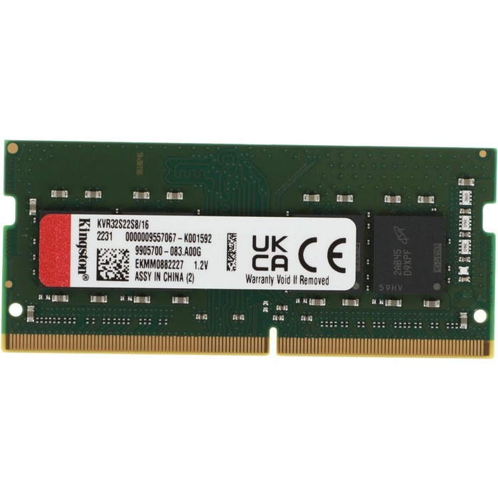 

Память DDR4 16GB 3200MHz Kingston KVR32S22S8/16 VALUERAM RTL PC4-25600 CL22 SO-DIMM 260-pin 102936
