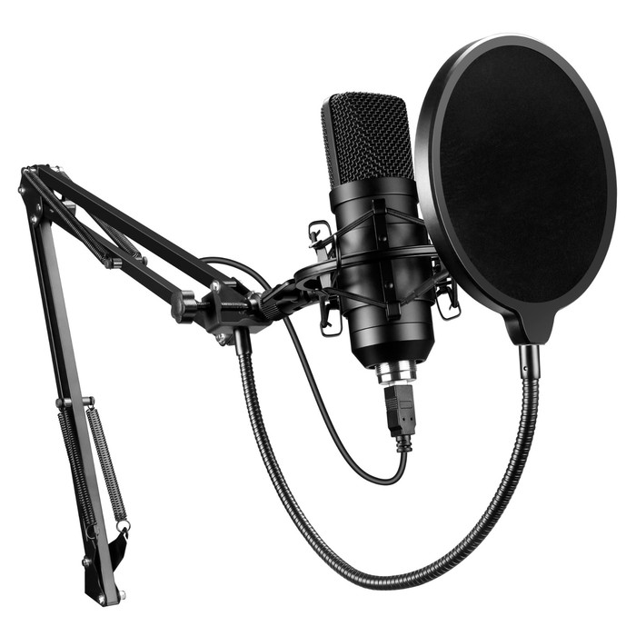 Микрофон проводной Оклик SM-700G 2.5м черный микрофон проводной thomson m151 3м черный