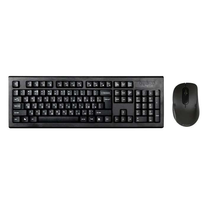 цена Клавиатура + мышь A4Tech 7100N клав:черный мышь:черный USB беспроводная