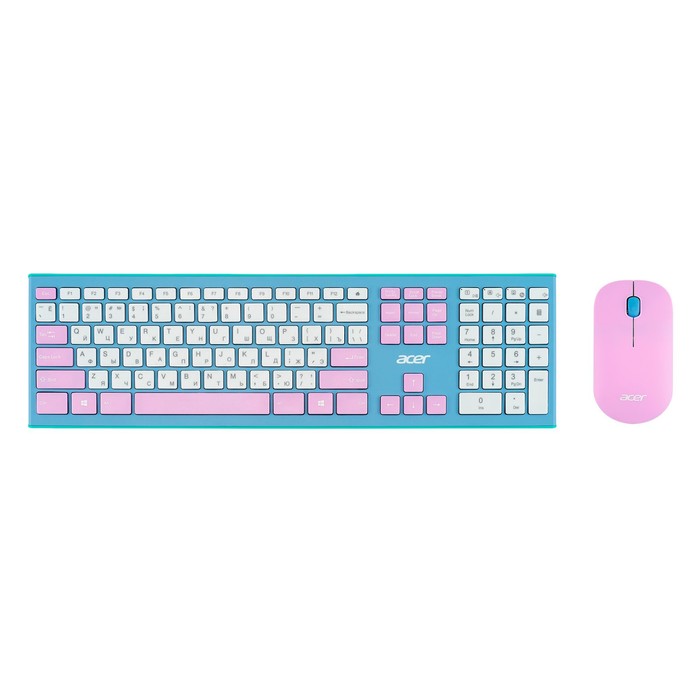

Клавиатура + мышь Acer OCC200 клав:фиолетовый/зеленый мышь:фиолетовый/зеленый USB беспровод 102943