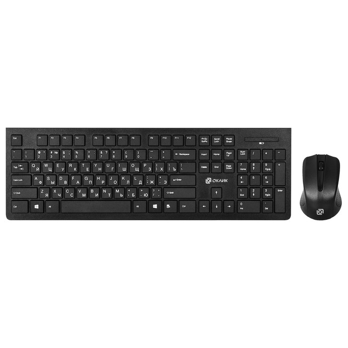 цена Клавиатура + мышь Оклик 250M клав:черный мышь:черный USB беспроводная slim (997834)