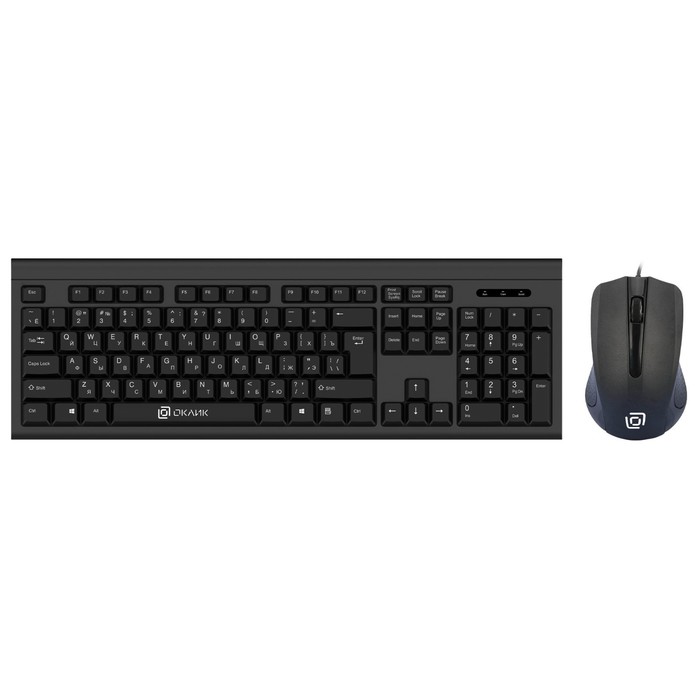 цена Клавиатура + мышь Оклик 600M клав:черный мышь:черный USB (337142)