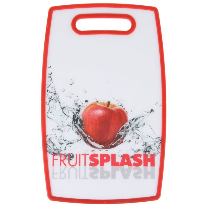 Доска разделочная двойная прямоугольная 36,5х23 см "Бамбук. Пластик", цвета МИКС