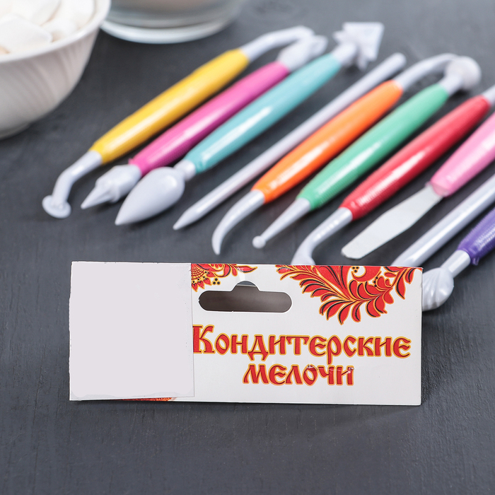 Набор для моделирования кондитерских украшений 10 шт, цвета МИКС