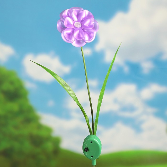 Декоративный штекер на солнечной батарее «Лютик», микс