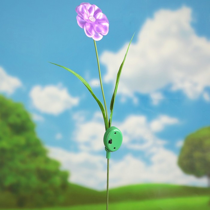 Декоративный штекер на солнечной батарее «Лютик», микс