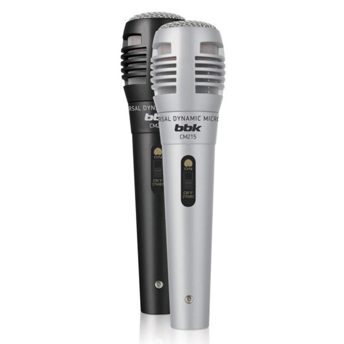Микрофон проводной BBK CM215 2.5м черный/серебристый микрофон bbk cm 131 серебристый
