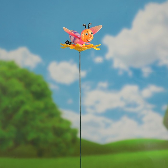 Декоративный штекер "Пчёлка на цветочке" микс