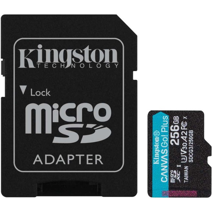 

Карта памяти microSDXC Kingston 256GB SDCG3/256GB Canvas Go! Plus + adapter