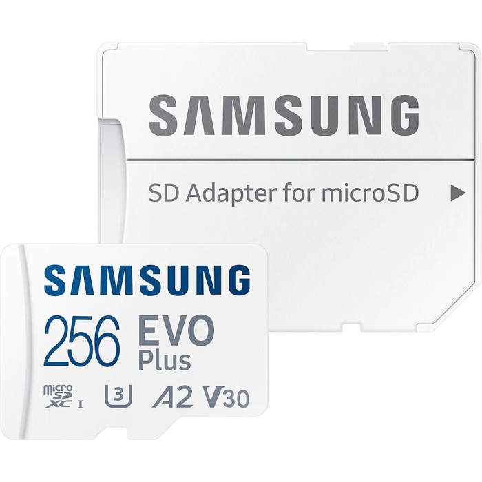 Карта памяти microSDXC Samsung 256GB MB-MC256KA EVO PLUS + adapter samsung карта памяти micro securedigital 256gb mb mc256ka ru kr apc evo plus adapter