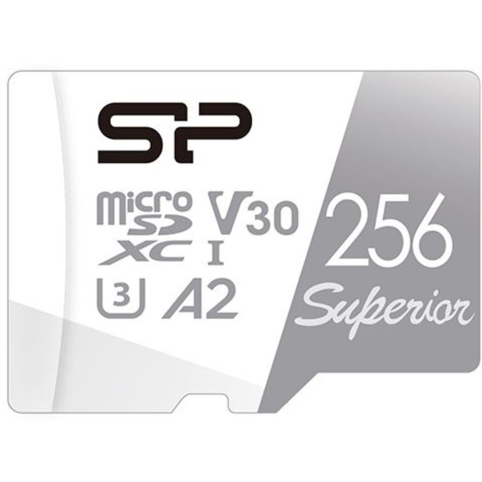 Карта памяти microSDXC Silicon Power 256GB SP256GBSTXDA2V20 Superior V30 A2 w/o adapter карта памяти silicon power superior sp256gbstxda2v20 microsdxc 256gb