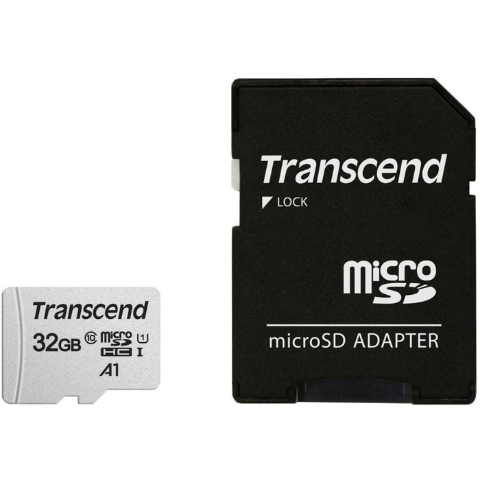 

Карта памяти microSDHC Transcend 32GB TS32GUSD300S-A + adapter