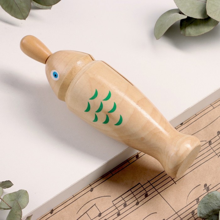 

Музыкальный инструмент Гуиро Music Life деревянный, рыбки