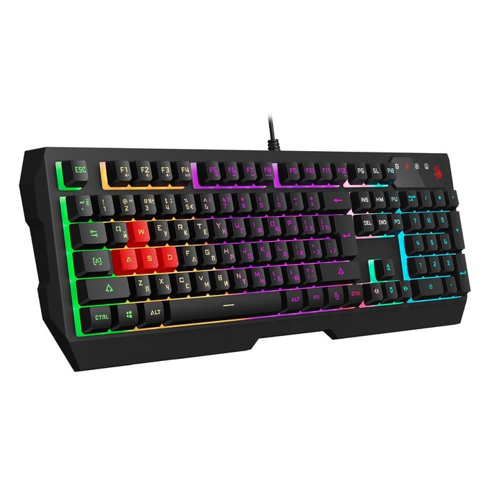 

Клавиатура A4Tech Bloody B140N черный USB Multimedia for gamer LED (подставка для запястий) 102943