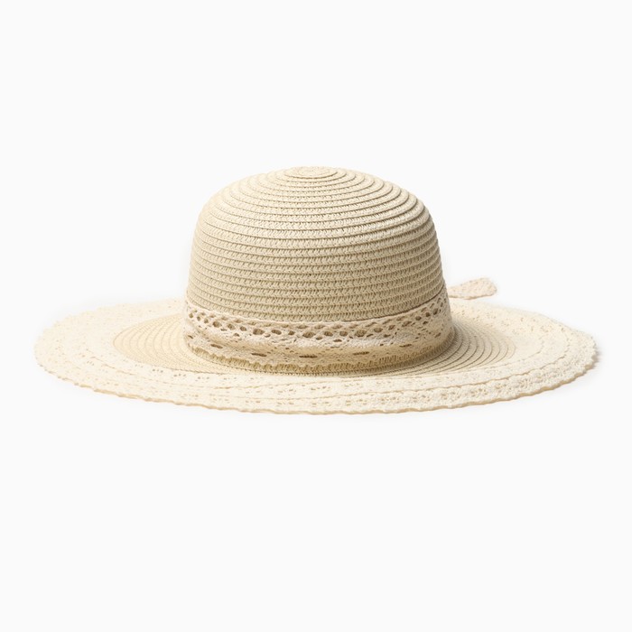 Шляпа женская MINAKU, цвет бежевый, р-р 58 шляпа мужская minaku цвет белый р р 58