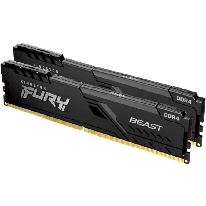 Память DDR4 2x32GB 3600MHz Kingston KF436C18BBK2/64 Fury Beast Black RTL Gaming PC4-28800 C 102936 оперативная память kingston ddr4 dimm fury beast black rtl gaming pc4 28800 3600mhz 2x32gb kf436c18bbk2 64