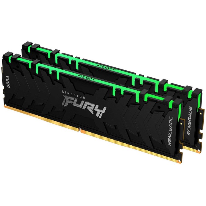 Память DDR4 2x8GB 3200MHz Kingston KF432C16RBAK2/16 Fury Renegade RGB RTL Gaming PC4-25600 1029361 kingston ddr4 64gb 4x16gb 3200 mhz pc 25600 fury renegade rgb kf432c16rb1ak4 64 kf432c16rb1ak4