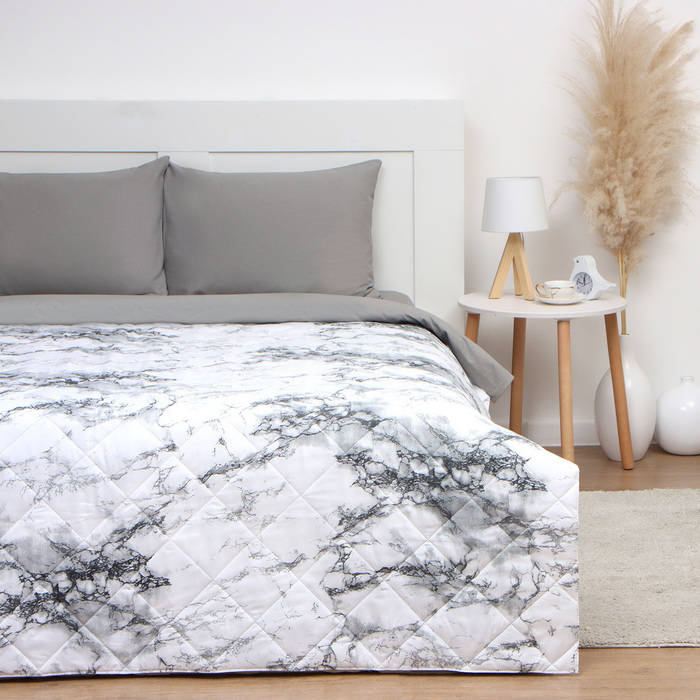 

Покрывало LoveLife евро White marble, 200*210±5см, микрофайбер, 100% п/э