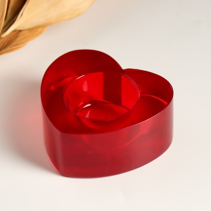 

Подсвечник "СЕРДЕЧКО" красное 8х7,5х3,5 см