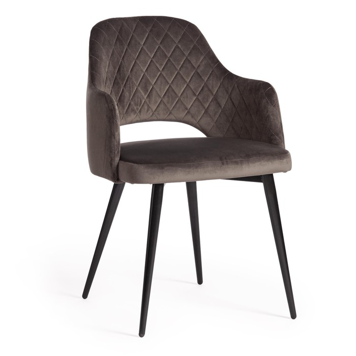 Стул VALKYRIA mod. 711 ткань/металл, 55х55х80см, темно-серый 14/черный стул кресло valkyria темно серый 15344