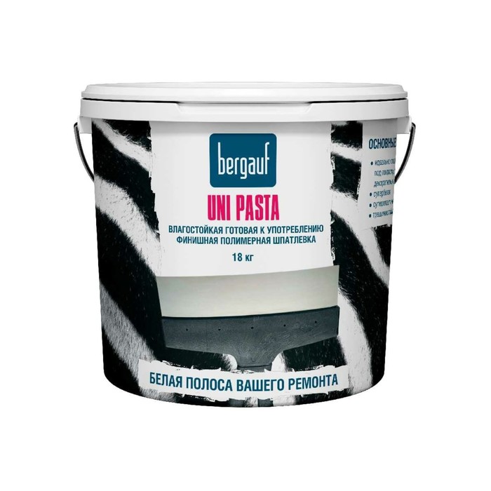 

Шпатлевка готовая полимерная BERGAUF UNI PASTA U, 18кг