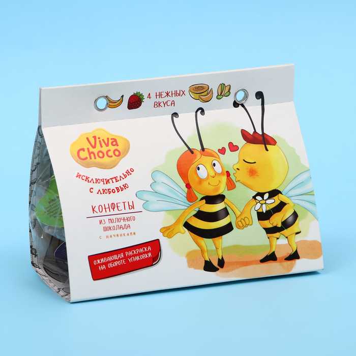 

Конфеты шоколадные с кремовой начинкой «VivaChoco HAPPY DAY», ассорти, 100 г