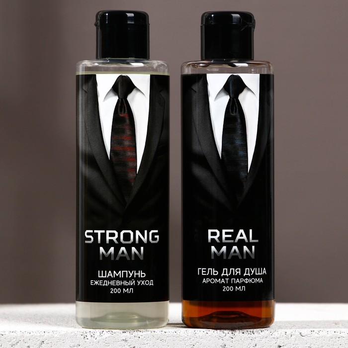 фото Набор real strong man, гель для душа и шампунь для волос, 2х200 мл hard line