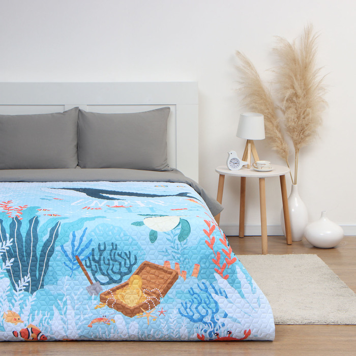 

Покрывало "Этель" 1,5 сп Under the sea 145*210±5 см, микрофибра