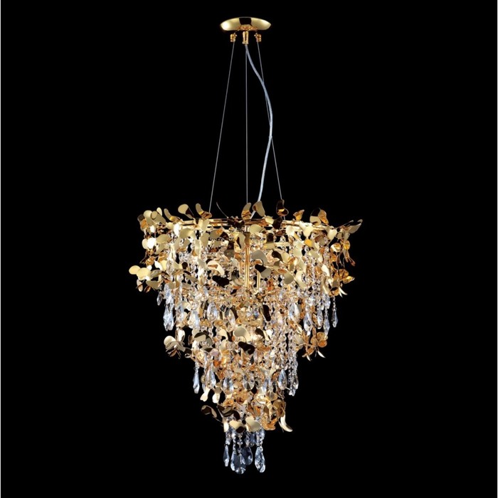 

Люстра Crystal Lux, Romeo 2831/310, E14, 10х60 Вт, 66х66х66 см, цвет золотой